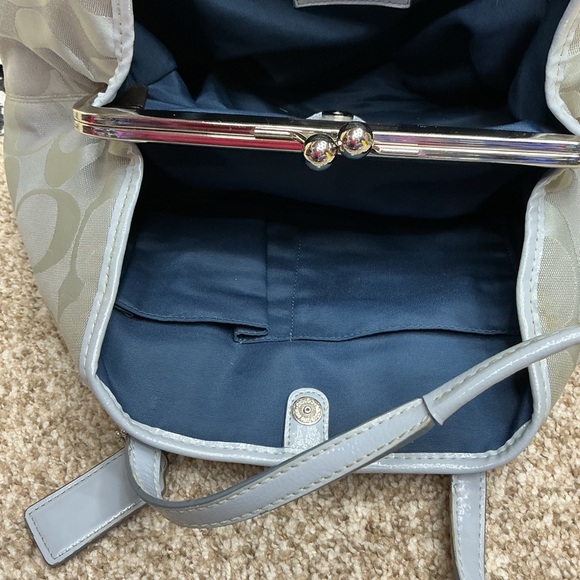 Coach Silver and Gray Shoulder Bag - Picture 8 of 11